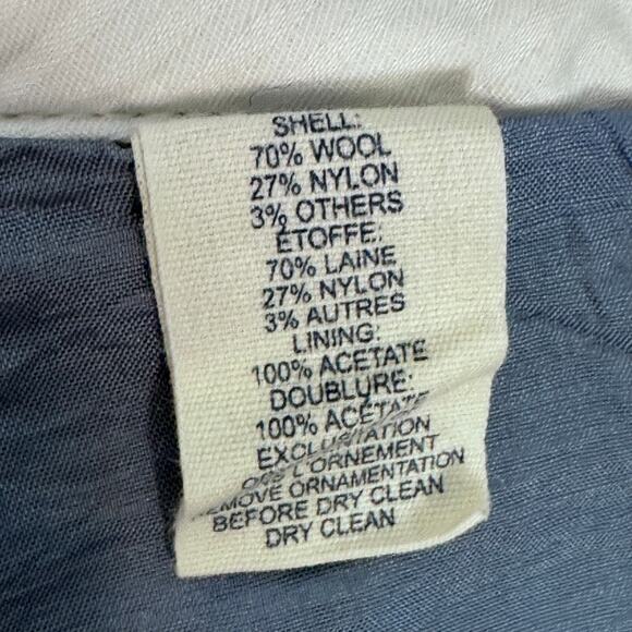 Y2K American Eagle Wool Blend Mini Skirt Button Front SZ 6 Dark Academia Preppy - Picture 5 of 5